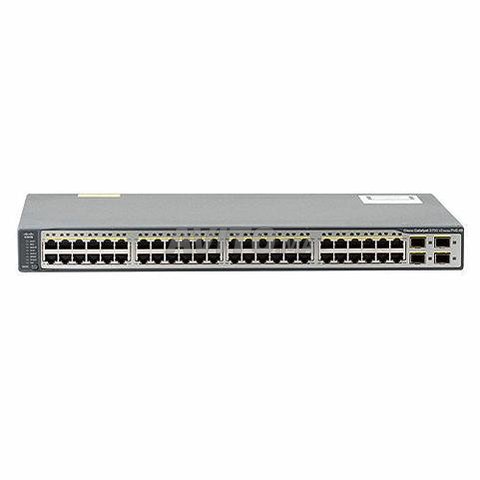 Switch Cisco Niveau 3 Catalyst 3750v2 48 Ports 10/100 PoE+ 370W + 4 SFP, IP Base
